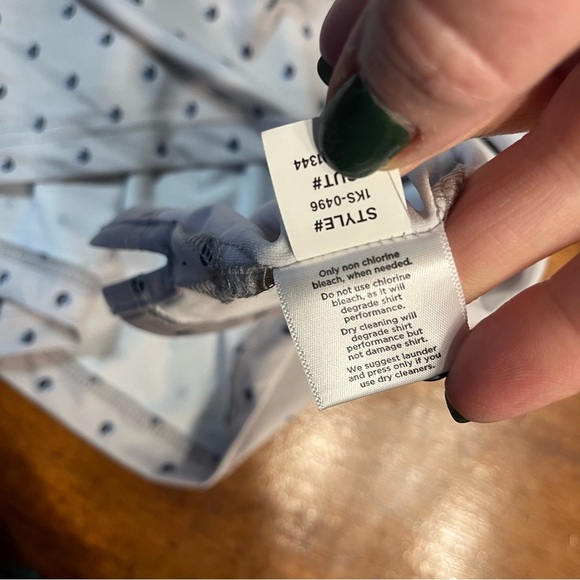 Mizzen+Main white blue design polo size XXL trim - Picture 6 of 7